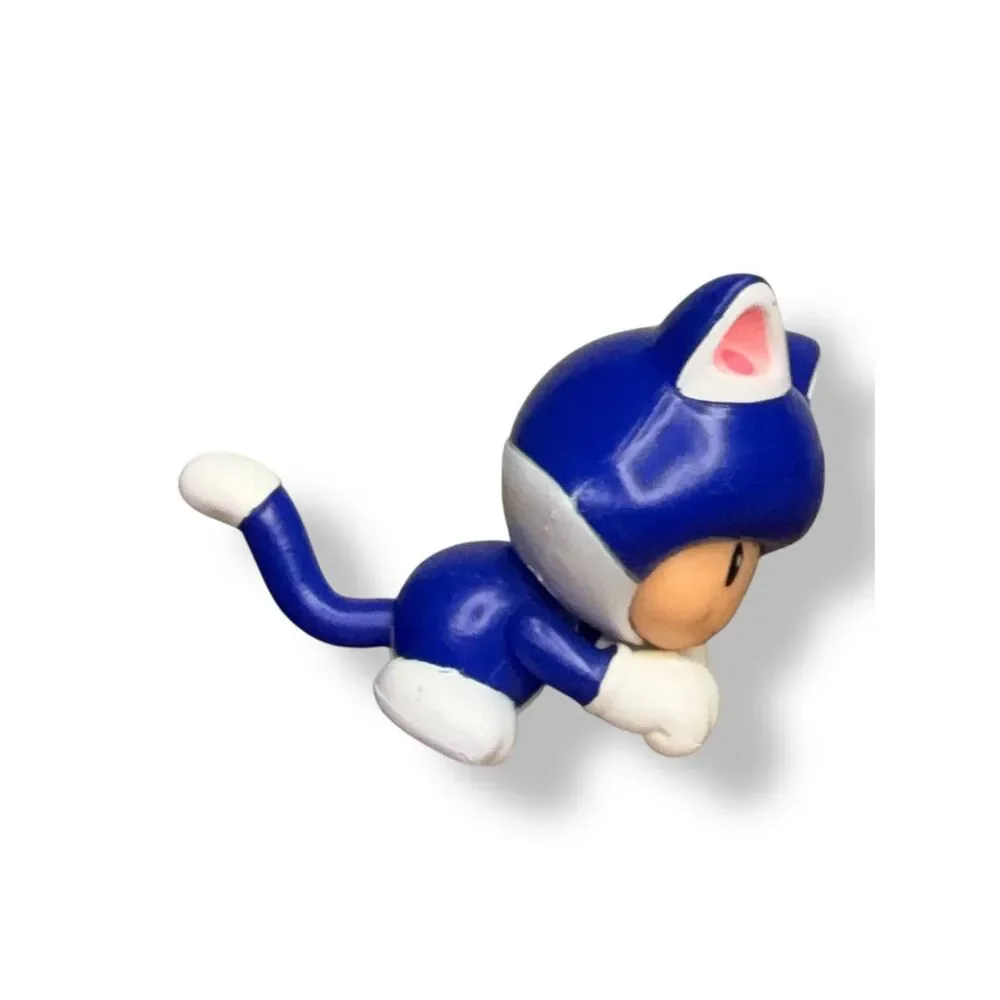 Super‎ Mario Blue Cat Toad Mini Figure World of Nintendo Jakks 2016
